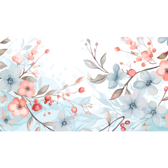 Panoramic Wallpaper - Wall Mural - Cherry Blossoms