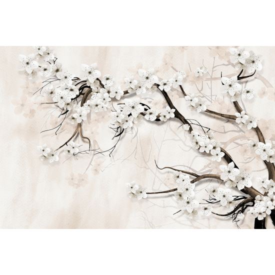 Panoramic Wallpaper - Wall Mural - Cherry trees