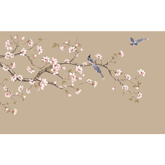 Panoramic Wallpaper - Wall Mural - Cherry trees