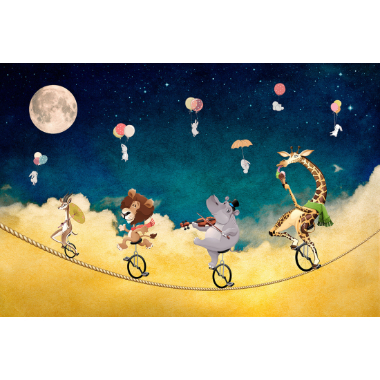 Panoramic Wallpaper - Wall Mural Children - Animals