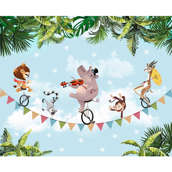 Panoramic Wallpaper - Wall Mural Children - Animals