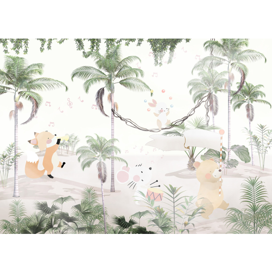 Panoramic Wallpaper - Wall Mural Children - Animals