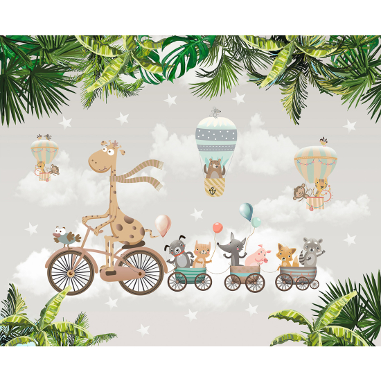 Panoramic Wallpaper - Wall Mural Children - Animals