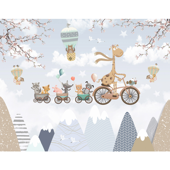 Panoramic Wallpaper - Wall Mural Children - Animals