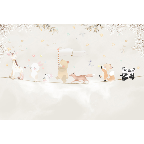 Panoramic Wallpaper - Wall Mural Children - Animals