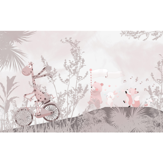 Panoramic Wallpaper - Wall Mural Children - Animals