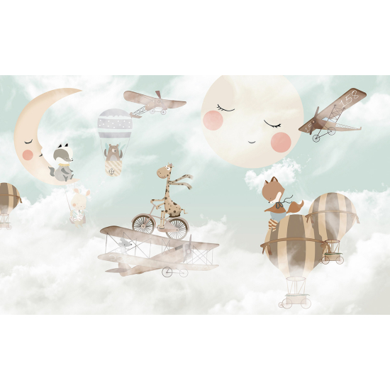 Panoramic Wallpaper - Wall Mural Children - Animals