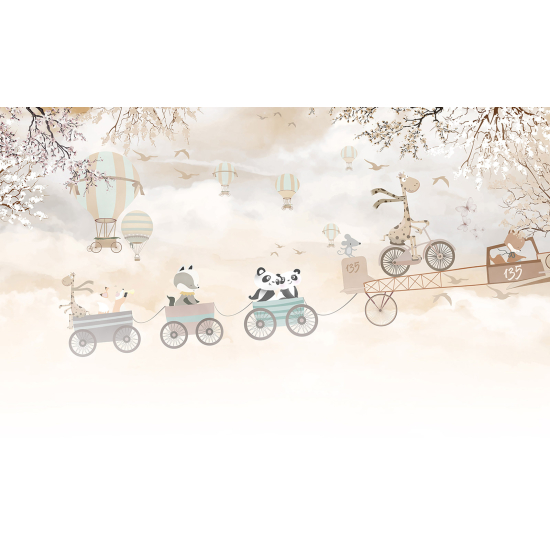 Panoramic Wallpaper - Wall Mural Children - Animals