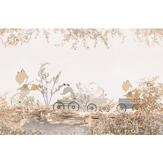 Panoramic Wallpaper - Wall Mural Children - Animals