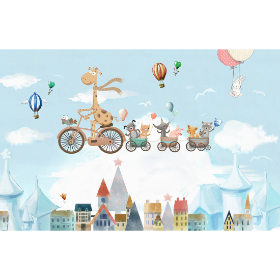 Panoramic Wallpaper - Wall Mural Children - Animals