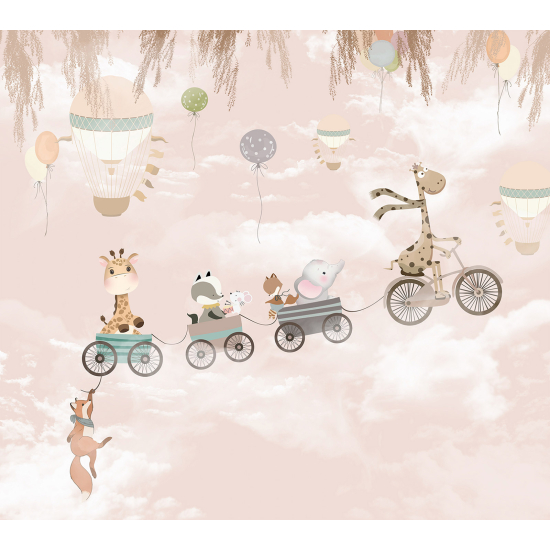 Panoramic Wallpaper - Wall Mural Children - Animals