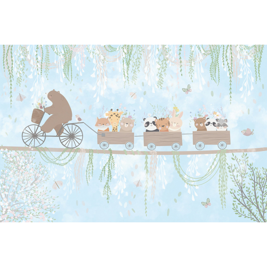 Panoramic Wallpaper - Wall Mural Children - Animals