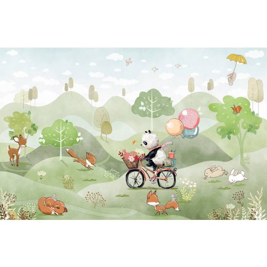 Panoramic Wallpaper - Wall Mural Children - Animals