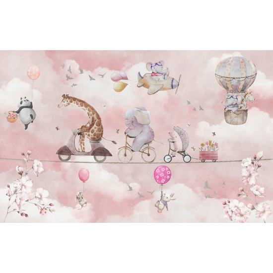 Panoramic Wallpaper - Wall Mural Children - Animals