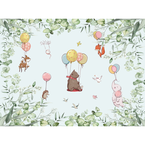 Panoramic Wallpaper - Wall Mural Children - Balloon Animals