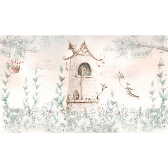 Panoramic Wallpaper - Wall Mural Children - Cabin