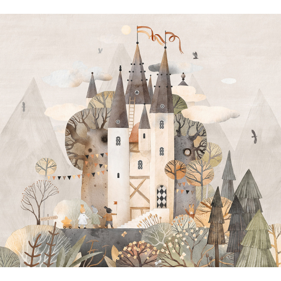 Panoramic Wallpaper - Wall Mural Children - Castle