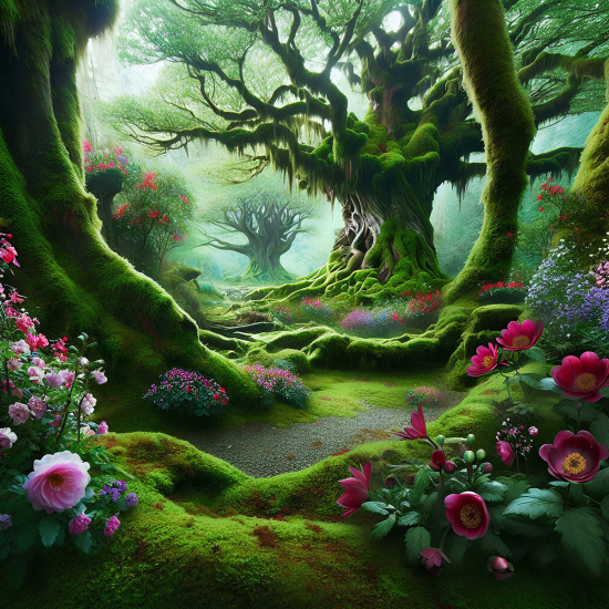 Panoramic Wallpaper - Wall Mural Children - Enchanted Forest