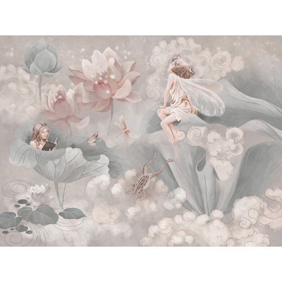 Panoramic Wallpaper - Wall Mural Children - Flower Fairies