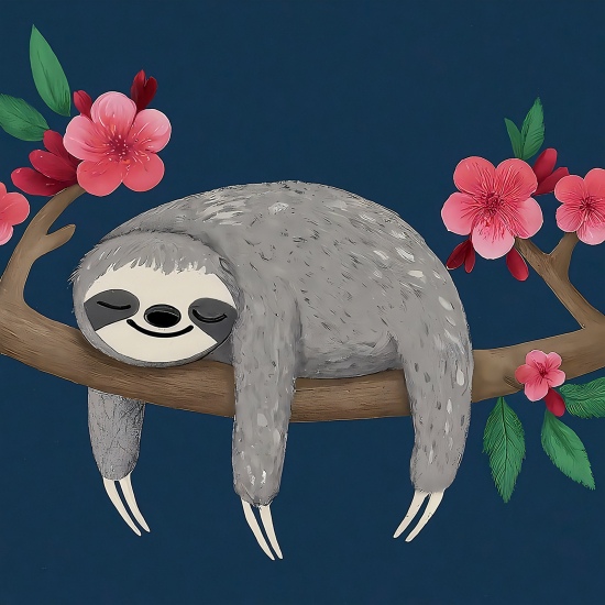 Panoramic Wallpaper - Wall Mural Children - Sloth