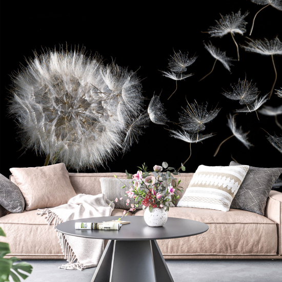 Panoramic Wallpaper - Wall Mural - Dandelion 3D Effect