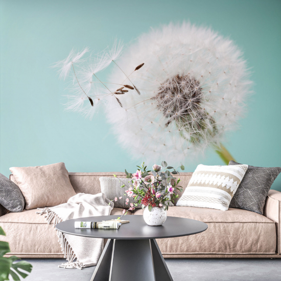 Panoramic Wallpaper - Wall Mural - Dandelion 3D Effect