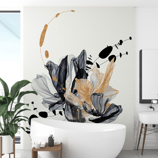 Panoramic Wallpaper - Wall Mural - Design Flowers