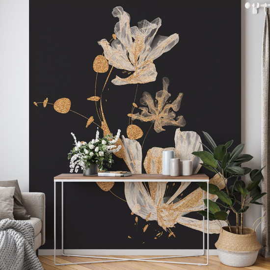 Panoramic Wallpaper - Wall Mural - Design Flowers