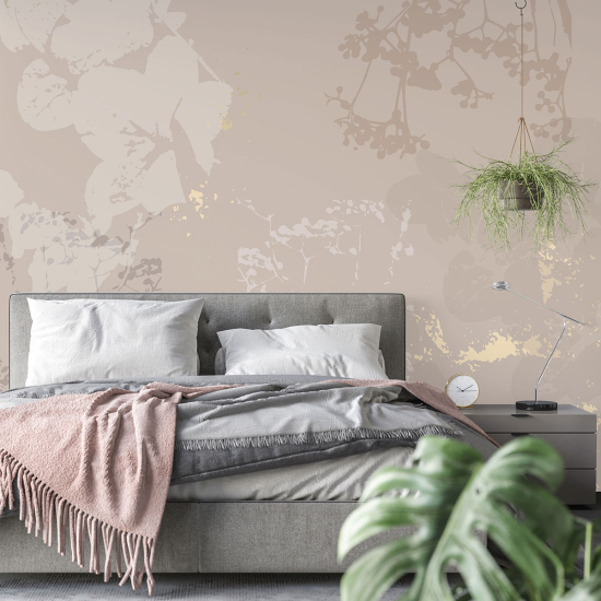 Panoramic Wallpaper - Wall Mural - Design Flowers