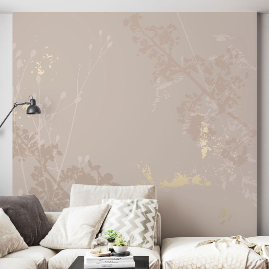 Panoramic Wallpaper - Wall Mural - Design Flowers