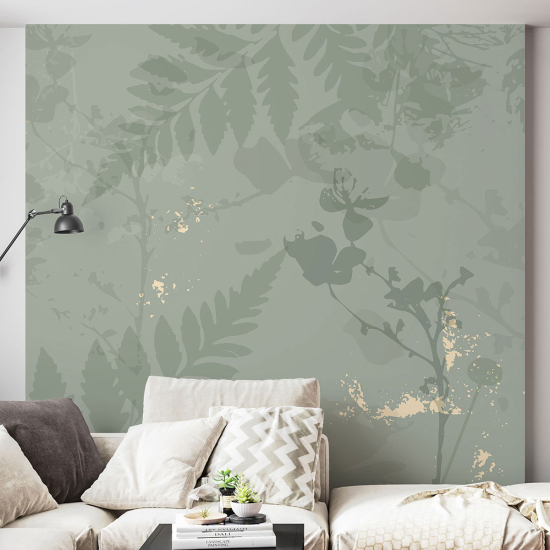 Panoramic Wallpaper - Wall Mural - Design Flowers