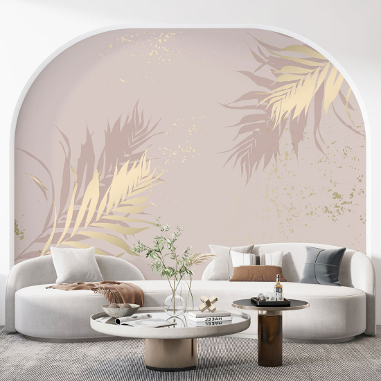 Panoramic Wallpaper - Wall Mural - Design Leaves