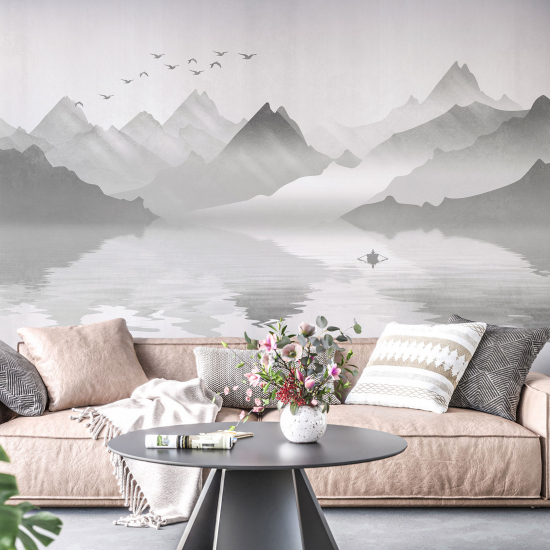 Panoramic Wallpaper - Wall Mural - Design Mountains