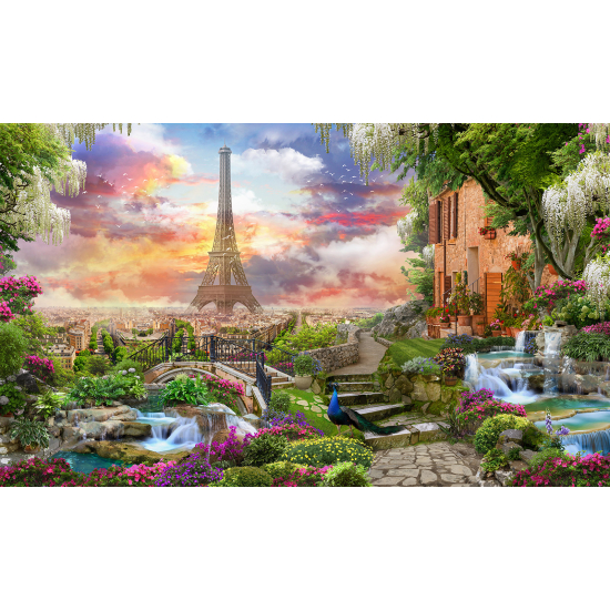 Panoramic Wallpaper - Wall Mural - Eiffel Tower