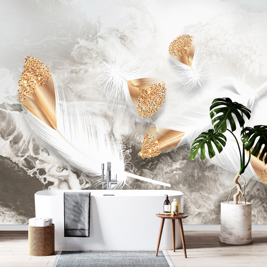 Panoramic Wallpaper - Wall Mural - Feather