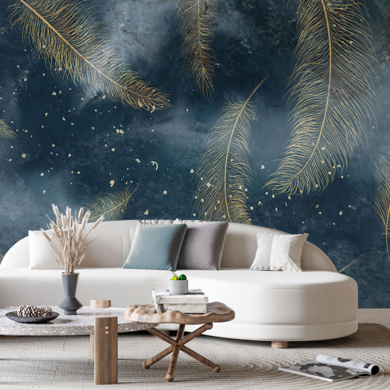 Panoramic Wallpaper - Wall Mural - Feathers