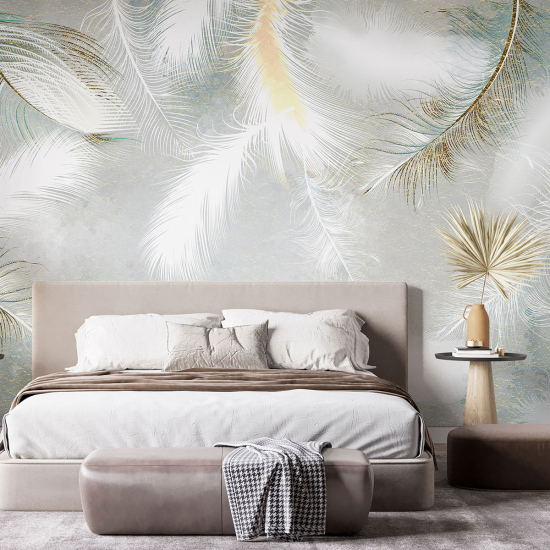 Panoramic Wallpaper - Wall Mural - Feathers