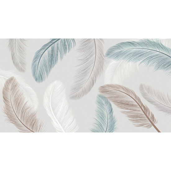 Panoramic Wallpaper - Wall Mural - Feathers