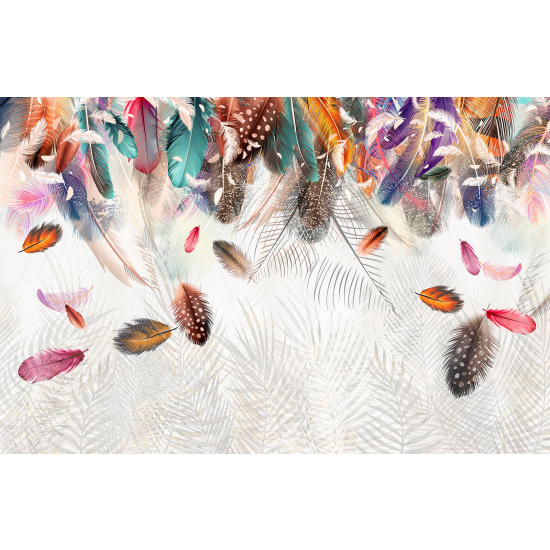 Panoramic Wallpaper - Wall Mural - Feathers