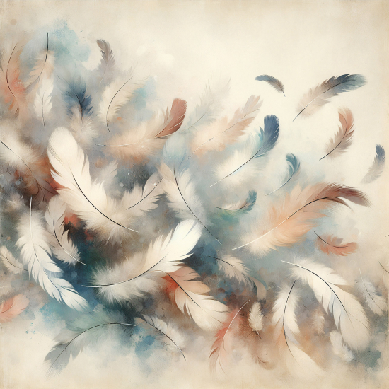 Panoramic Wallpaper - Wall Mural - Feathers