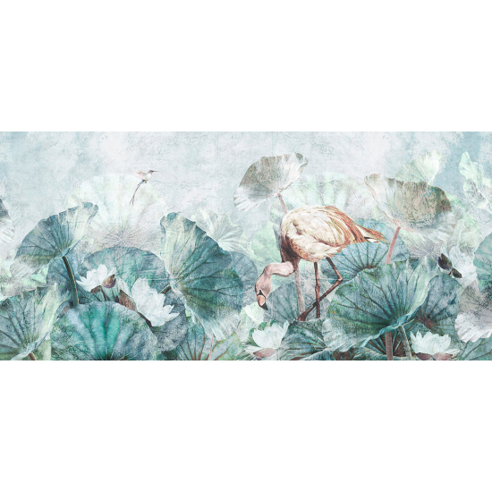 Panoramic Wallpaper - Wall Mural - Flamingo