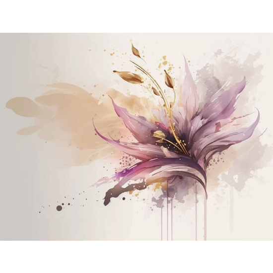 Panoramic Wallpaper - Wall Mural - Flower