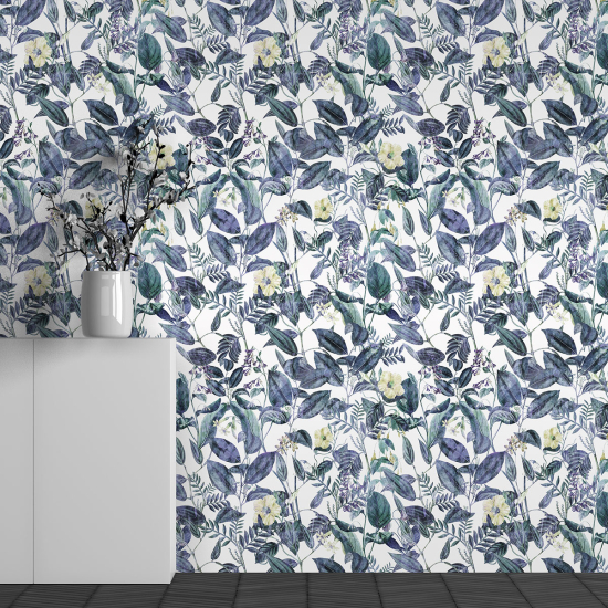 Panoramic Wallpaper - Wall Mural - Flower Pattern