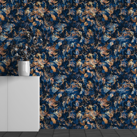 Panoramic Wallpaper - Wall Mural - Flower Pattern