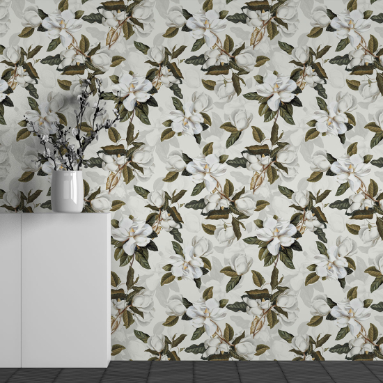 Panoramic Wallpaper - Wall Mural - Flower Pattern