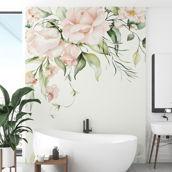 Panoramic Wallpaper - Wall Mural - Flowers