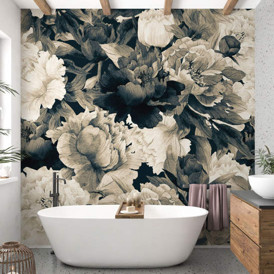 Panoramic Wallpaper - Wall Mural - Flowers