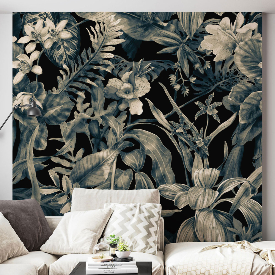 Panoramic Wallpaper - Wall Mural - Flowers