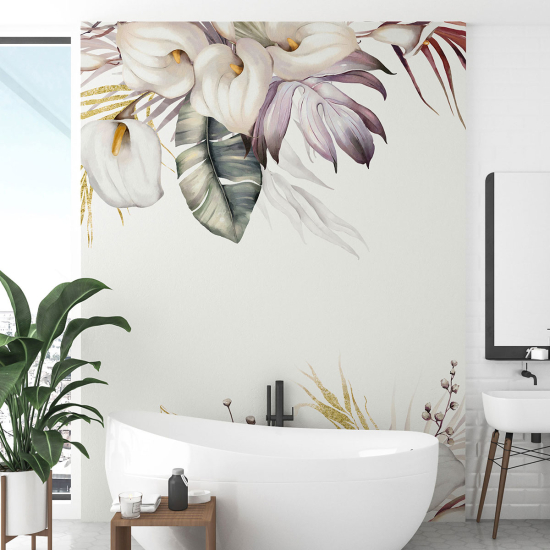 Panoramic Wallpaper - Wall Mural - Flowers