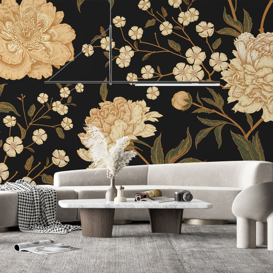 Panoramic Wallpaper - Wall Mural - Flowers